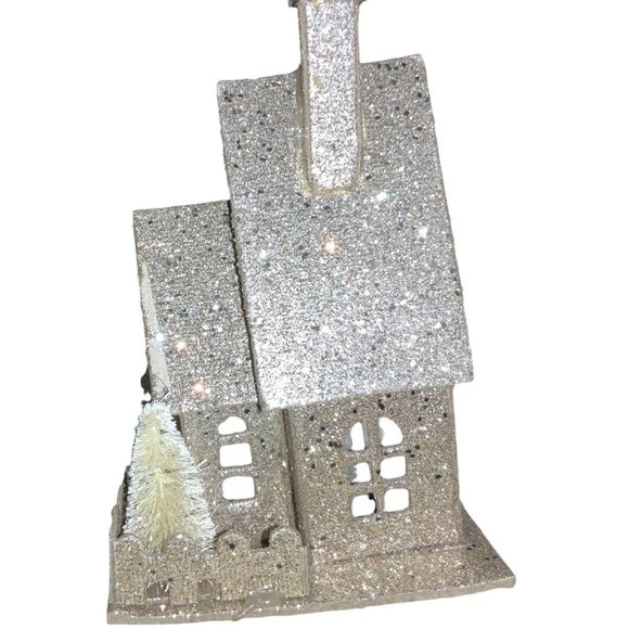 Christmas Village Lighted Cardboard House Battery Operated - Picture 3 of 11